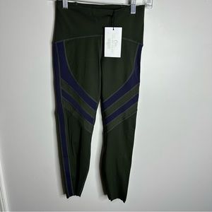 Women’s‎ NEW Zyia Active Size 4 High Waisted Dark Olive Mesh Luxe 7/8 24”